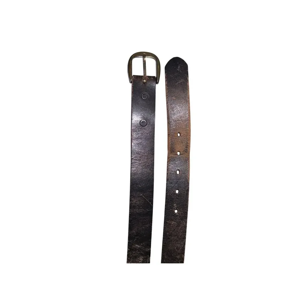 Brown distressed leather belt made in Mexico mens 38 staple rustic